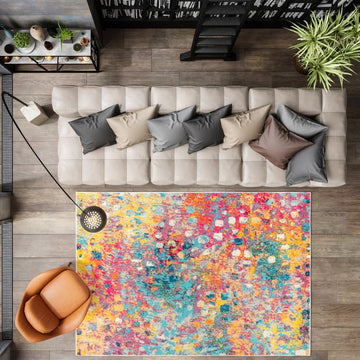 Inspired contemporary Pop Modern Abstract Area Rug